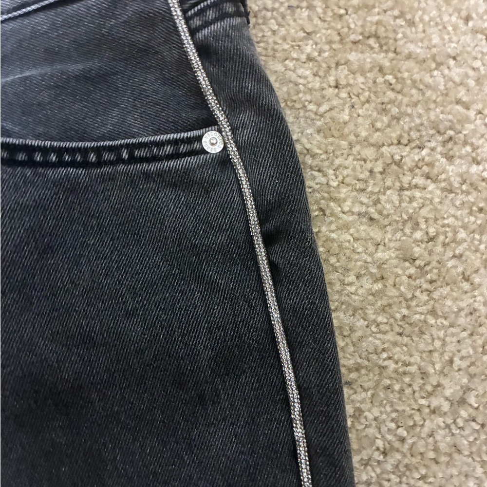 Veronica beard grey straight leg sparkle side jeans - Picture 6 of 6